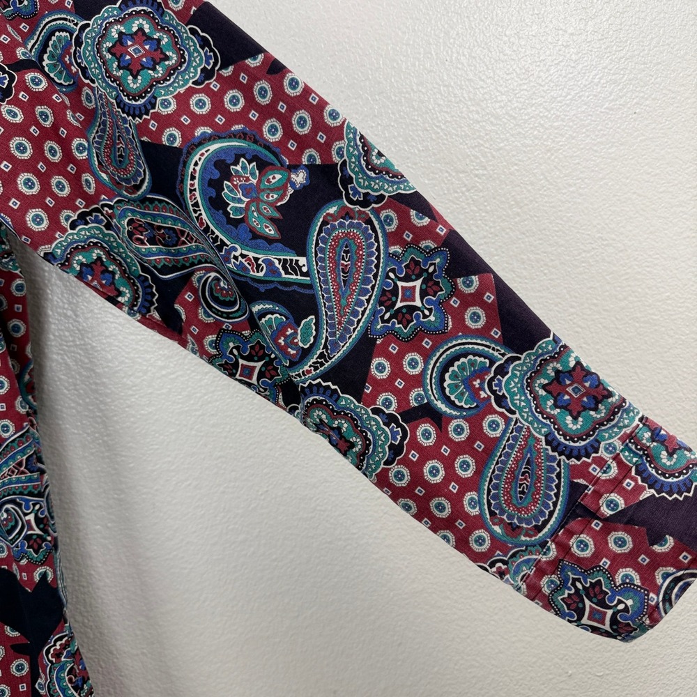 Wrangler Cowboy Cut Shirt Mens 16x35 Multicolor Paisley Western XLong Tails * - Picture 5 of 11